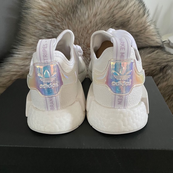 ADIDAS WHITE IRIDESCENT WOMENS SHOES - Picture 3 of 10